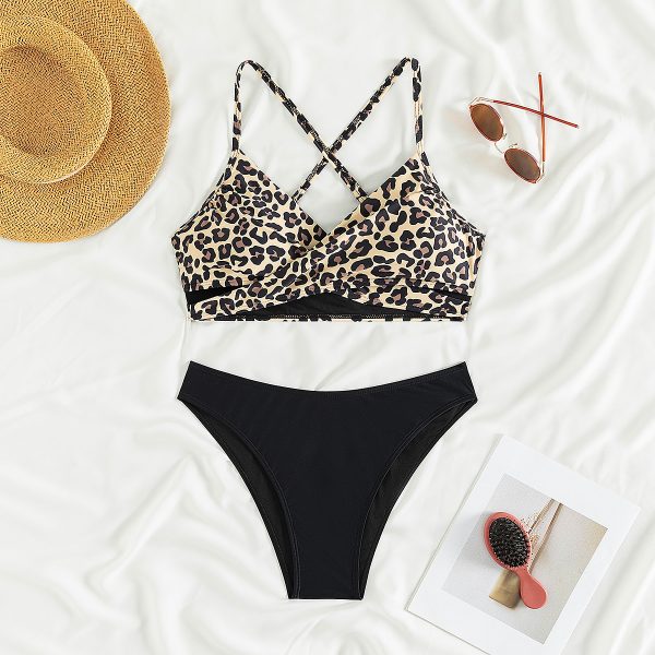 Bikini Leopard Print Sexy Two-Piece Swimsuit for Women - Image 4