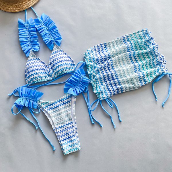 Three-Piece Bikini Set Sexy Women's Swimsuit Two-Piece - Image 4