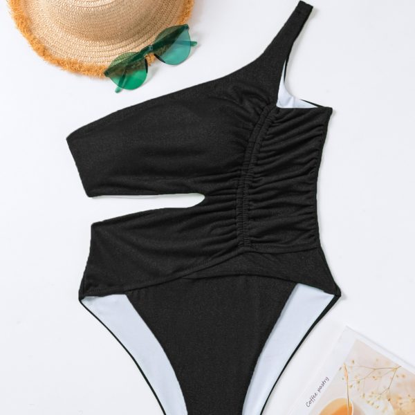 Solid Color Bikini Women's One-Piece Swimsuit - Image 4