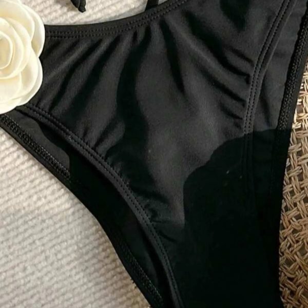 Floral Tie Strapless Sexy Bikini Two-Piece Swimsuit for Women - Image 5