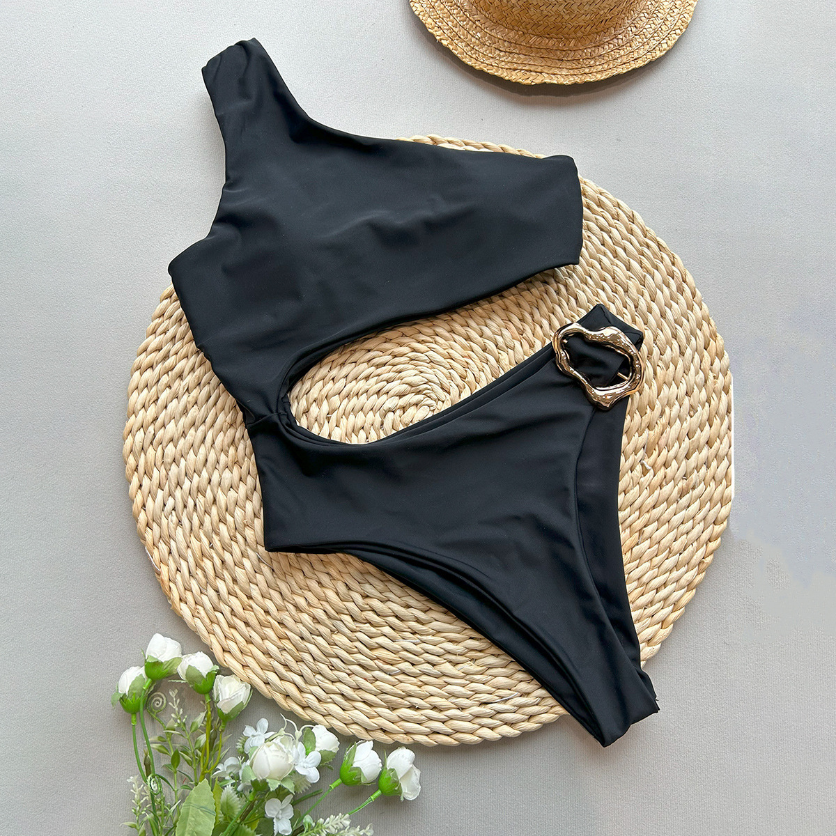 One-Piece Swimsuit Women's Sexy  Bikini Ladies' Single Shoulder Swimwear Wholesale Bikini - Image 3