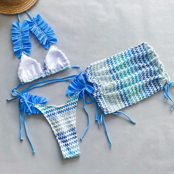 Three-Piece Bikini Set Sexy Women's Swimsuit Two-Piece - Image 5