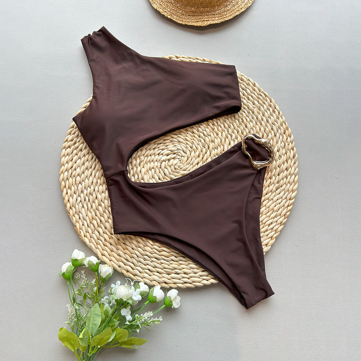 One-Piece Swimsuit Women's Sexy  Bikini Ladies' Single Shoulder Swimwear Wholesale Bikini - Image 4