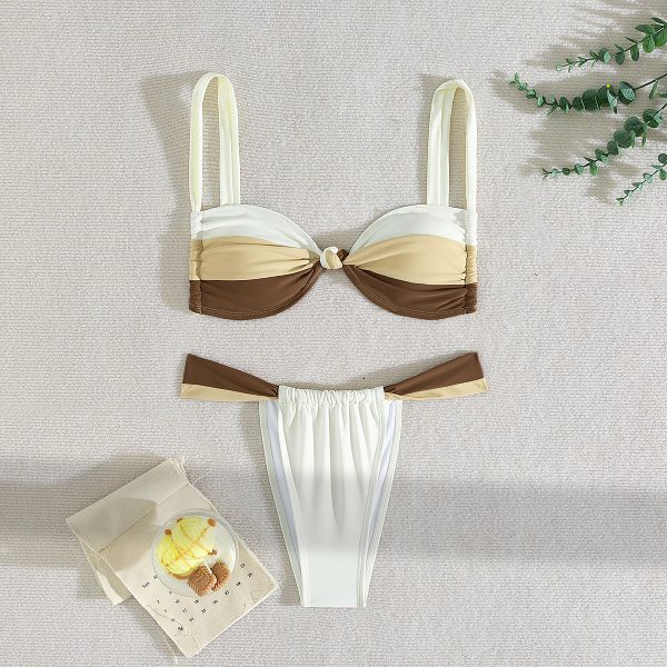 New European and American Style Bikini Cross-border Export Spliced Strap Sexy Two-piece Swimsuit for Women - Image 5