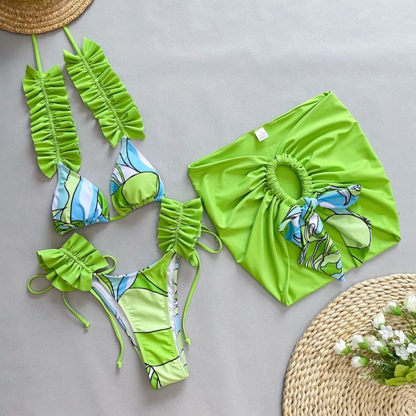 Three-Piece Bikini Sexy Swimsuit Women's Separates Swimwear - Image 7