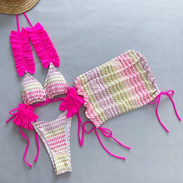Three-Piece Bikini Set Sexy Women's Swimsuit Two-Piece - Image 2