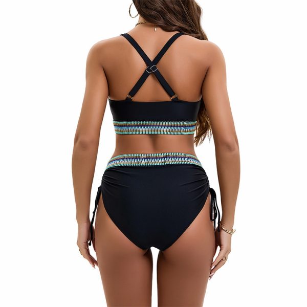 High-Waisted Adjustable String Bikini Set for Women - Image 3