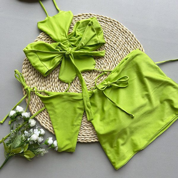 Three-Piece Bikini Set Sexy  Style Floral Separated Women's Swimsuit