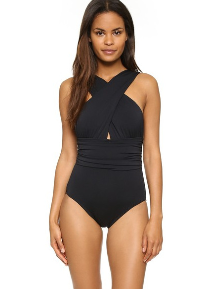 Sexy Deep V-Cross Tied One-Piece Swimsuit Solid Color Bikini - Image 7